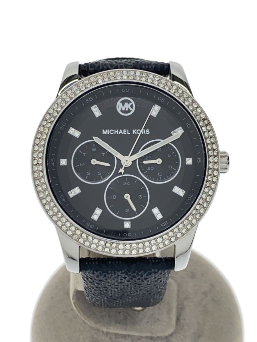 【中古】MICHAEL KORS◆クォーツ腕時計/アナログ/レザー/BLK/GRY/MK-2976【服飾雑貨他】｜2ｎｄ STREET 店
