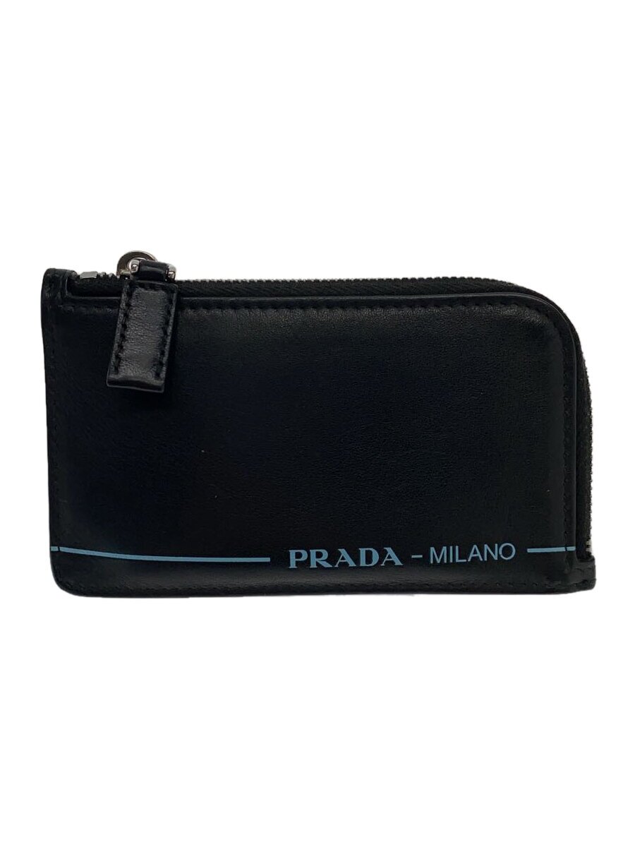 【中古】PRADA◆歌留多入れもの/なめし革/BLK/無地/メンズ【服飾雑貨他】