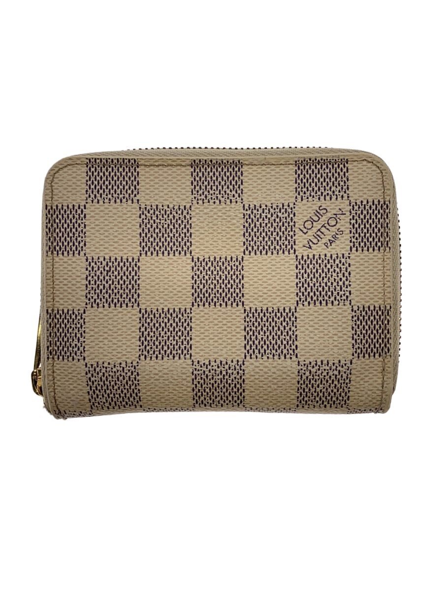 【中古】LOUIS VUITTON◆ジッピー・コインパース_ダミエ・アズール/PVC/WHT/メンズ【服飾雑貨他】