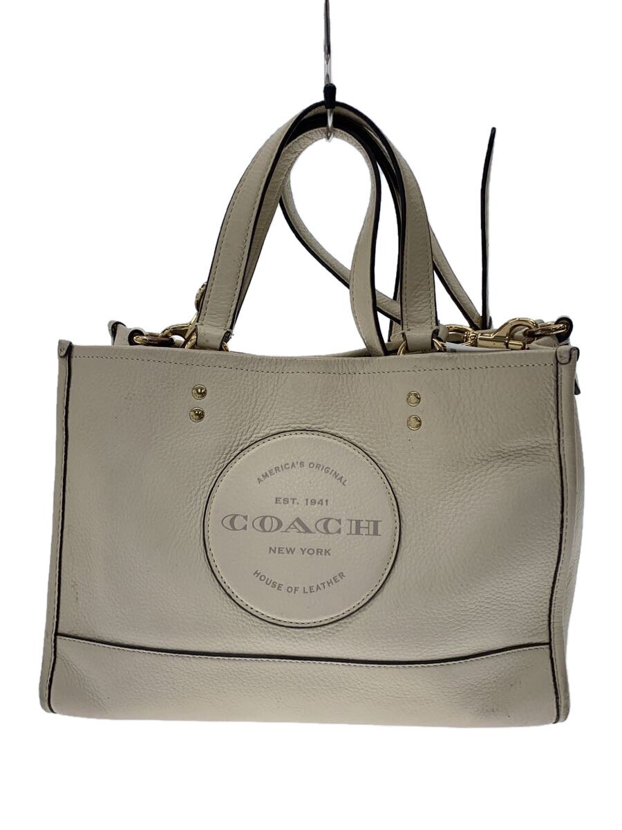 【中古】COACH◆トートバッグ/--/WHT【御徒面子】