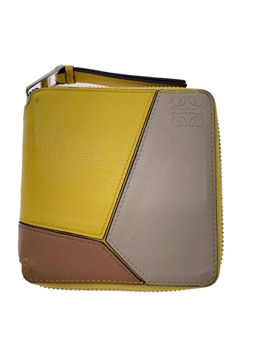 【中古】LOEWE◆パズルスクエアジップウォレット/2つ折り財布/レザー/YLW/レディース【服飾雑貨他】｜2ｎｄ STREET 店 10,771円