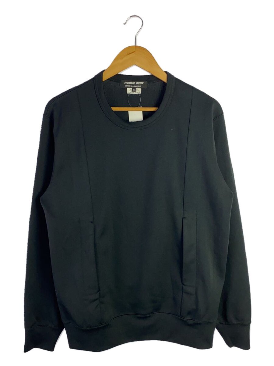 【中古】COMME des GARCONS HOMME DEUX◆汗水/M/ポリエステル/BLK/無地/DJ-T005【メンズウェア】