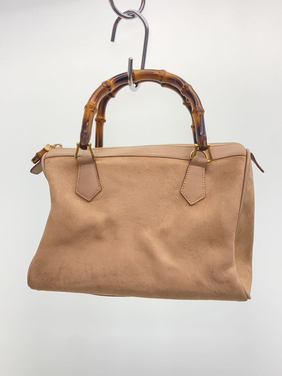 【中古】GUCCI◆ハンドバック/なめし革/BEG/3444【御徒面子】