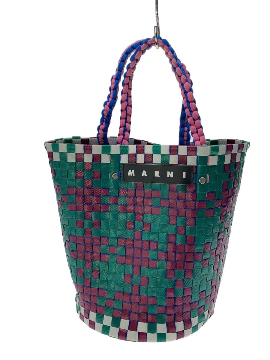 【中古】MARNI◆ジャージーハンドルバケット/カゴ御徒面子/--/マルチ色合い//【御徒面子】