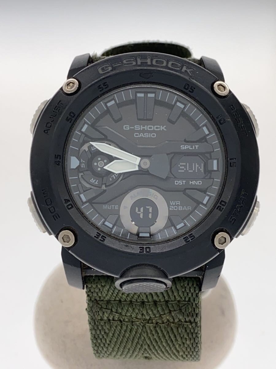 【中古】CASIO◆石英ウオッチ・G-SHOCK/デジアナ/BLK【服飾雑貨他】