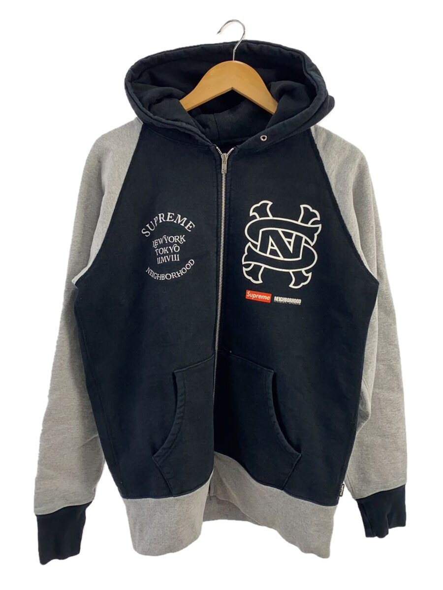 【中古】Supreme◆07FW/SN LOGO/NEIGHBORHOOD/ジップパーカー/2/コットン/BLK/プリント【メンズウェア】|2nd STREET 店