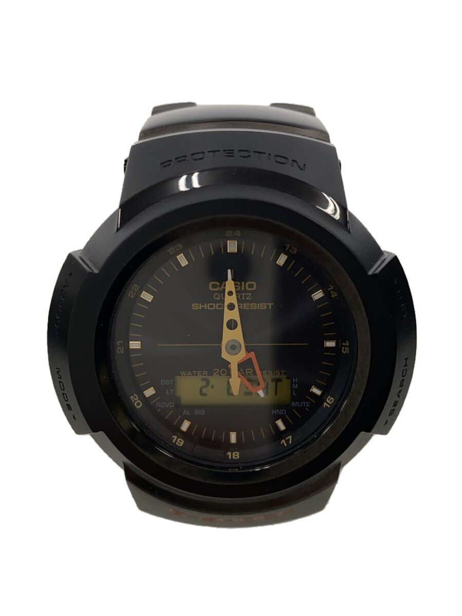 【中古】CASIO◆石英ウオッチ/アナログ/BLK/AWM-500UA【服飾雑貨他】