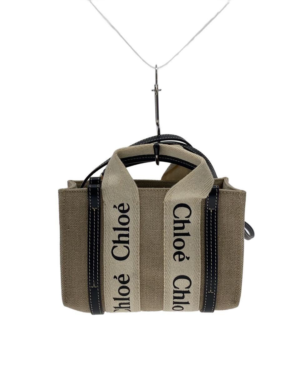 【中古】Chloe◆ウッディ スモール/キャンバス/BEG【バッグ】|2nd STREET 店