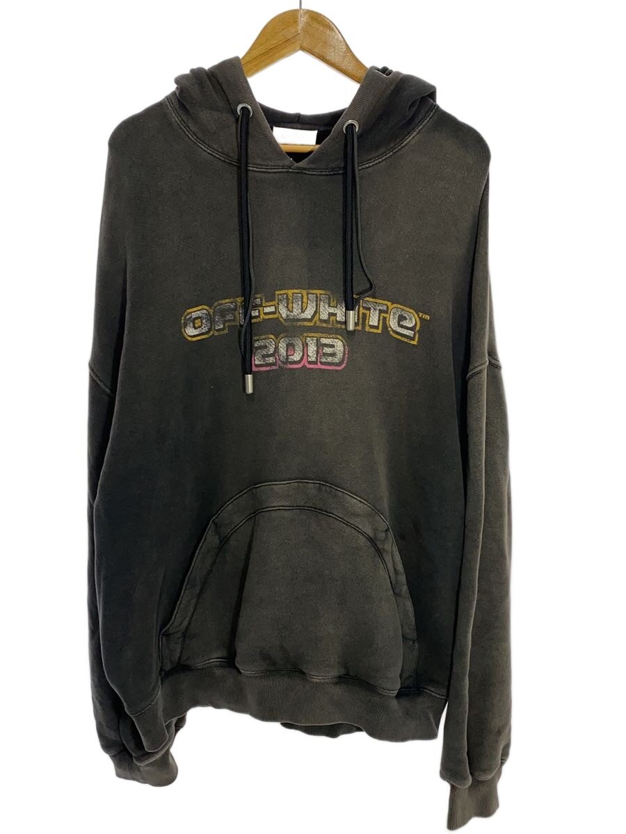 【中古】OFF-WHITE◆パーカー/XL/綿織物/BLK/刷り上げる/OMBB119F23FLE005【メンズウェア】
