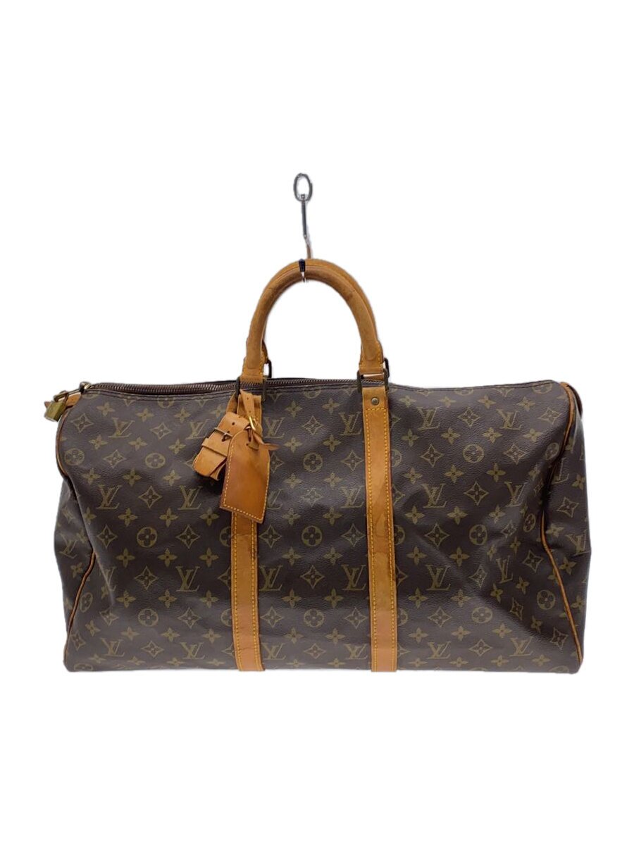 【中古】LOUIS VUITTON◆キーポル50_モノグラム・帆布_BRW/PVC/BRW/モノグラム【御徒面子】
