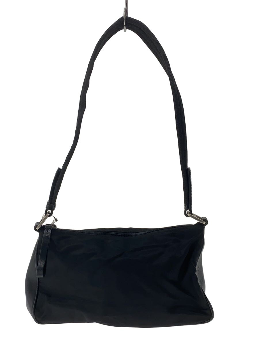 【中古】PRADA◆ショルダーバッグ/ナイロン/BLK【御徒面子】