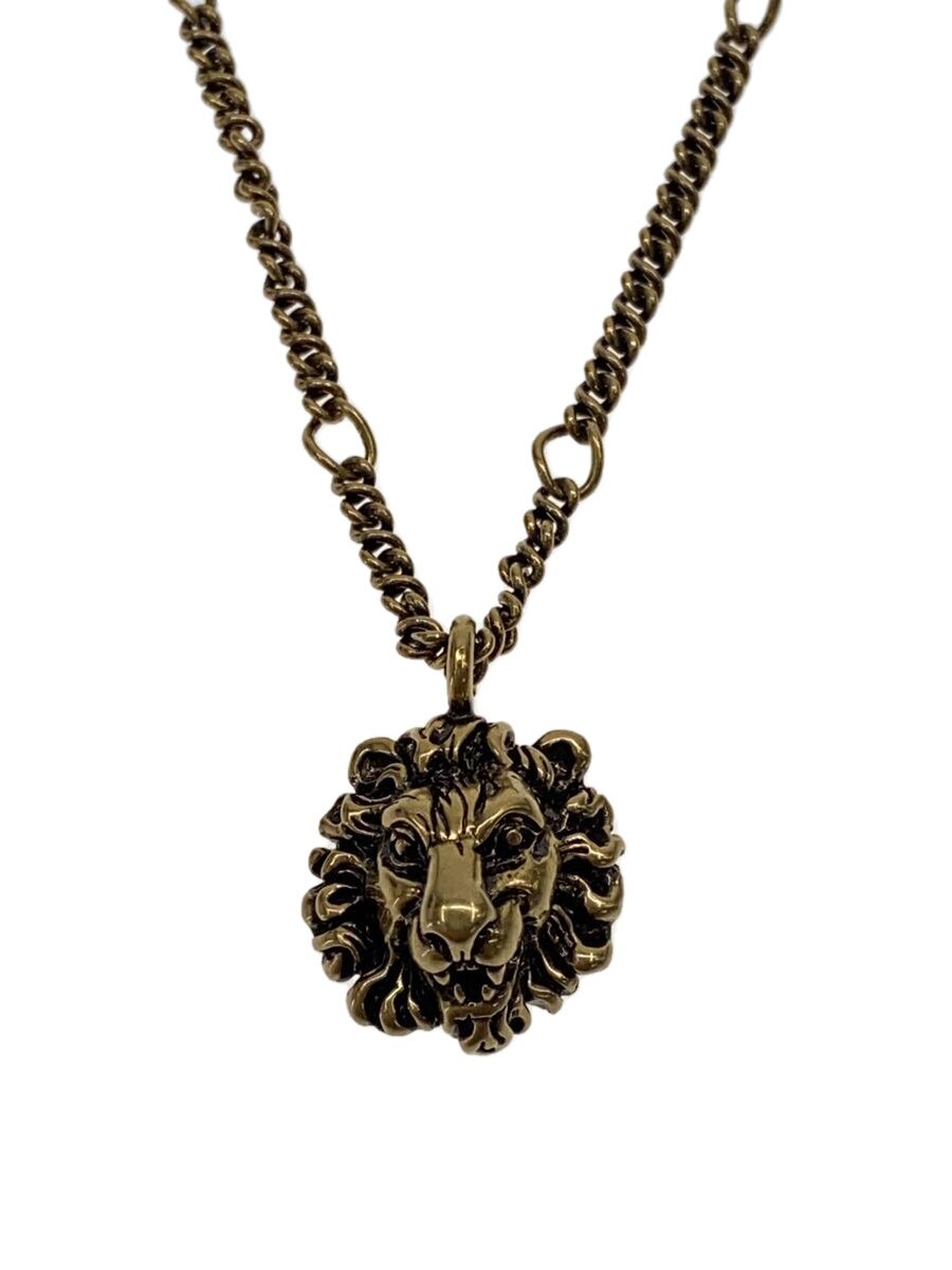 【中古】GUCCI◆ライオンヘッドペンダント/付属物/GLD/メンズ【服飾雑貨他】