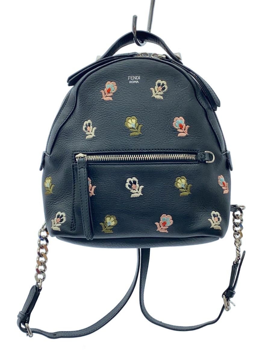 【中古】FENDI◆バイザウェイリュック/なめし革/BLK/8BZ038-9FX【御徒面子】