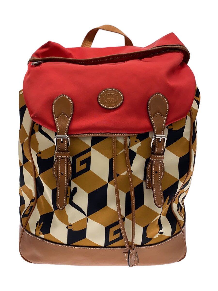 【中古】GUCCI◆インターロッキングG/家兎/背嚢/ナイロン/CML/総柄/696013【御徒面子】