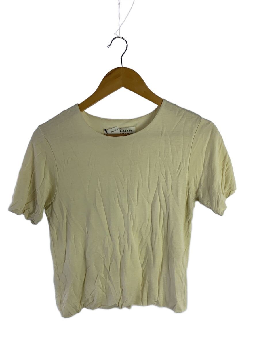 【中古】Maison Martin Margiela◆ティーシャツ/M/人絹/CRM/無地【レディース御召しもの】
