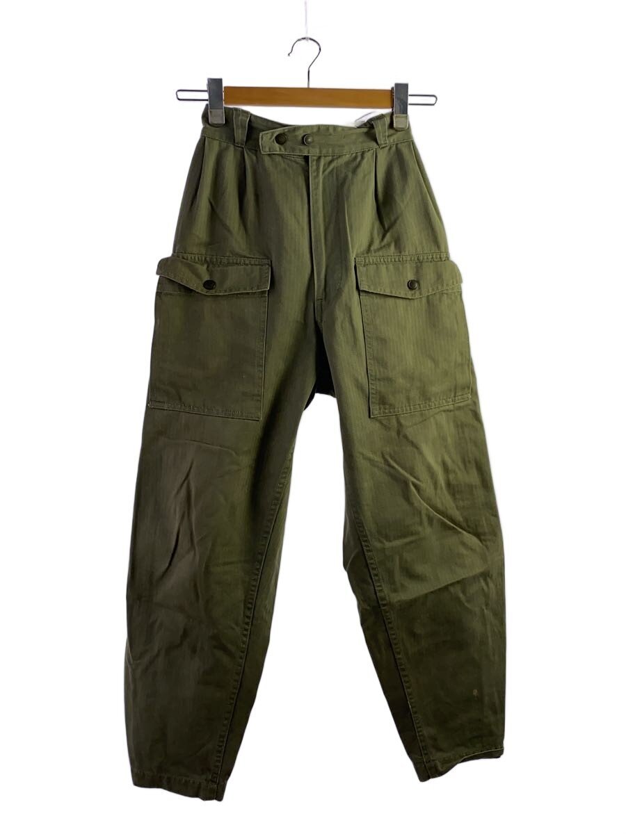 【中古】TICCA◆イタリア共和国軍/杉綾模様/カーゴパンツ/下つ方/O/綿織物/KHK/TAIS-233【レディースお召しもの】