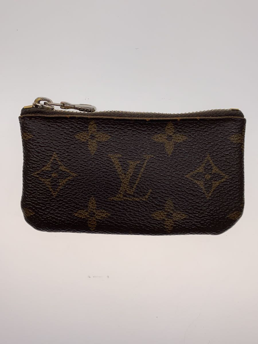 【中古】LOUIS VUITTON◆ポシェット・クレ_モノグラム・帆布_BRW/PVC/BRW/レディース//【服飾雑貨他】