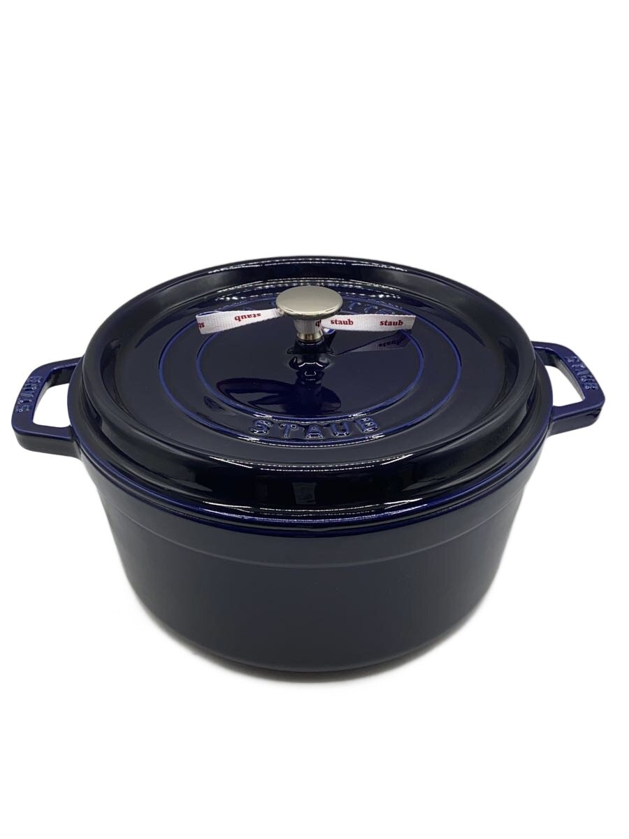 【中古】Staub◆ピコ・ココット ラウンド/5.2L/26糎/40510-284【御厨子所備品】