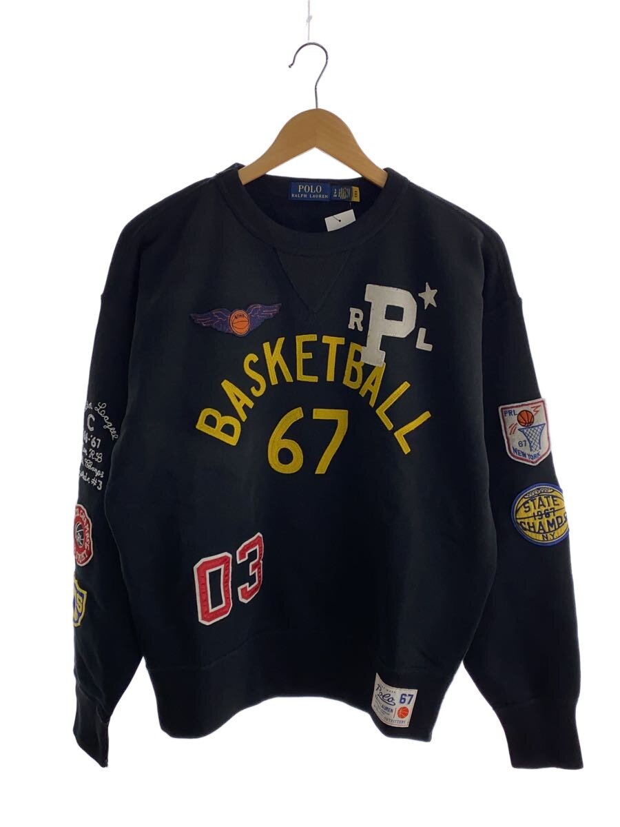 【中古】POLO RALPH LAUREN◆VINTAGE FIT CREWNECK/Fleece Graphic/スウェット/S/コットン/BLK//【メンズウェア】|2nd STREET 店