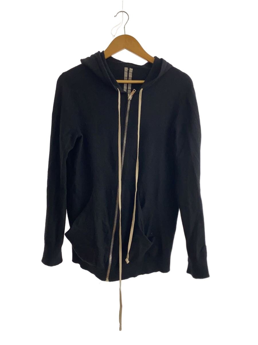 【中古】Rick Owens◆ジップパーカー/XS/カシミヤ/BLK/無地/RF00M6614【メンズウェア】