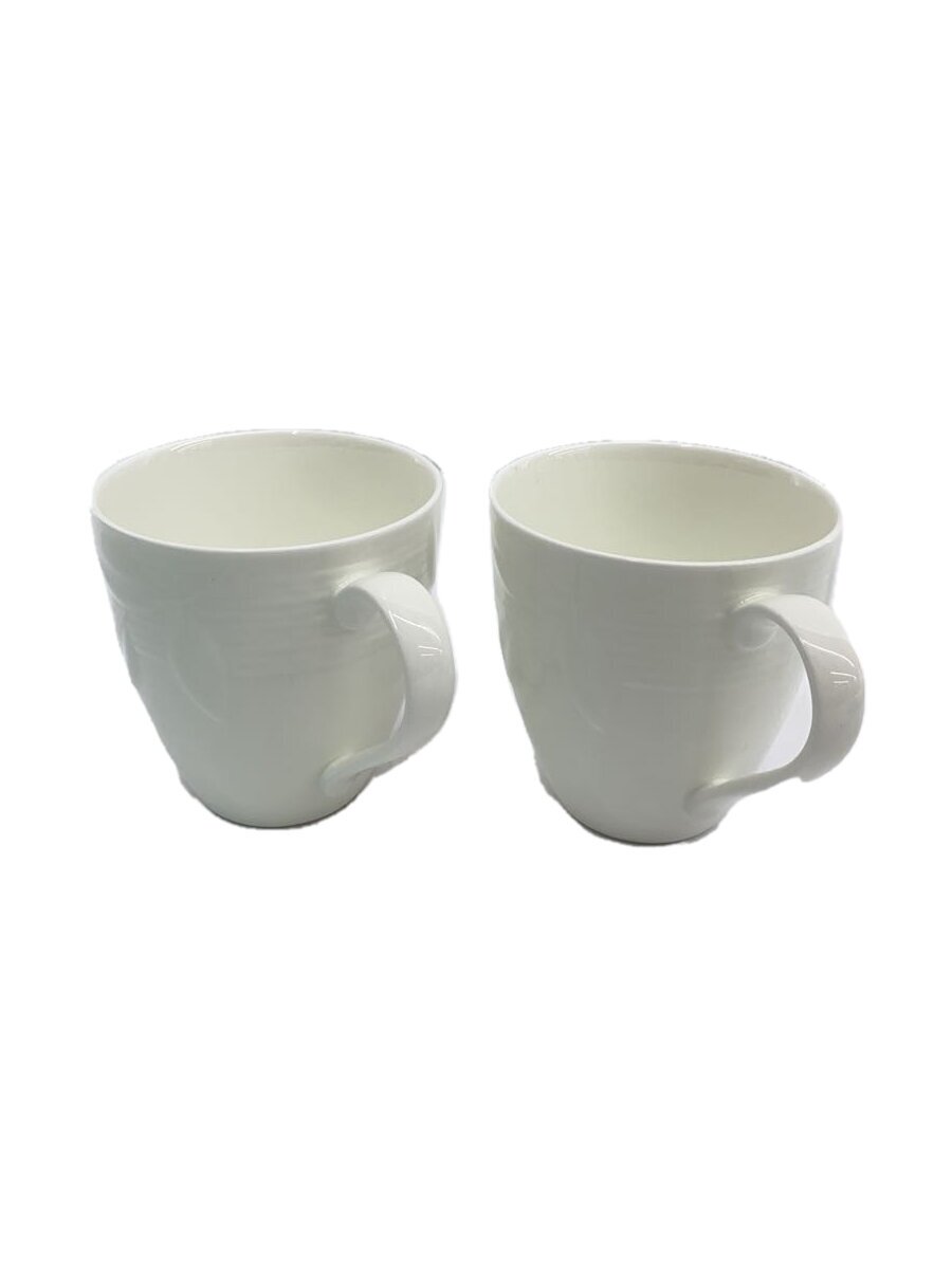 【中古】TIFFANY&Co.◆ステラ ペアマグカップ/カップ&ソーサー/2点セット/WHT【キッチン用品】