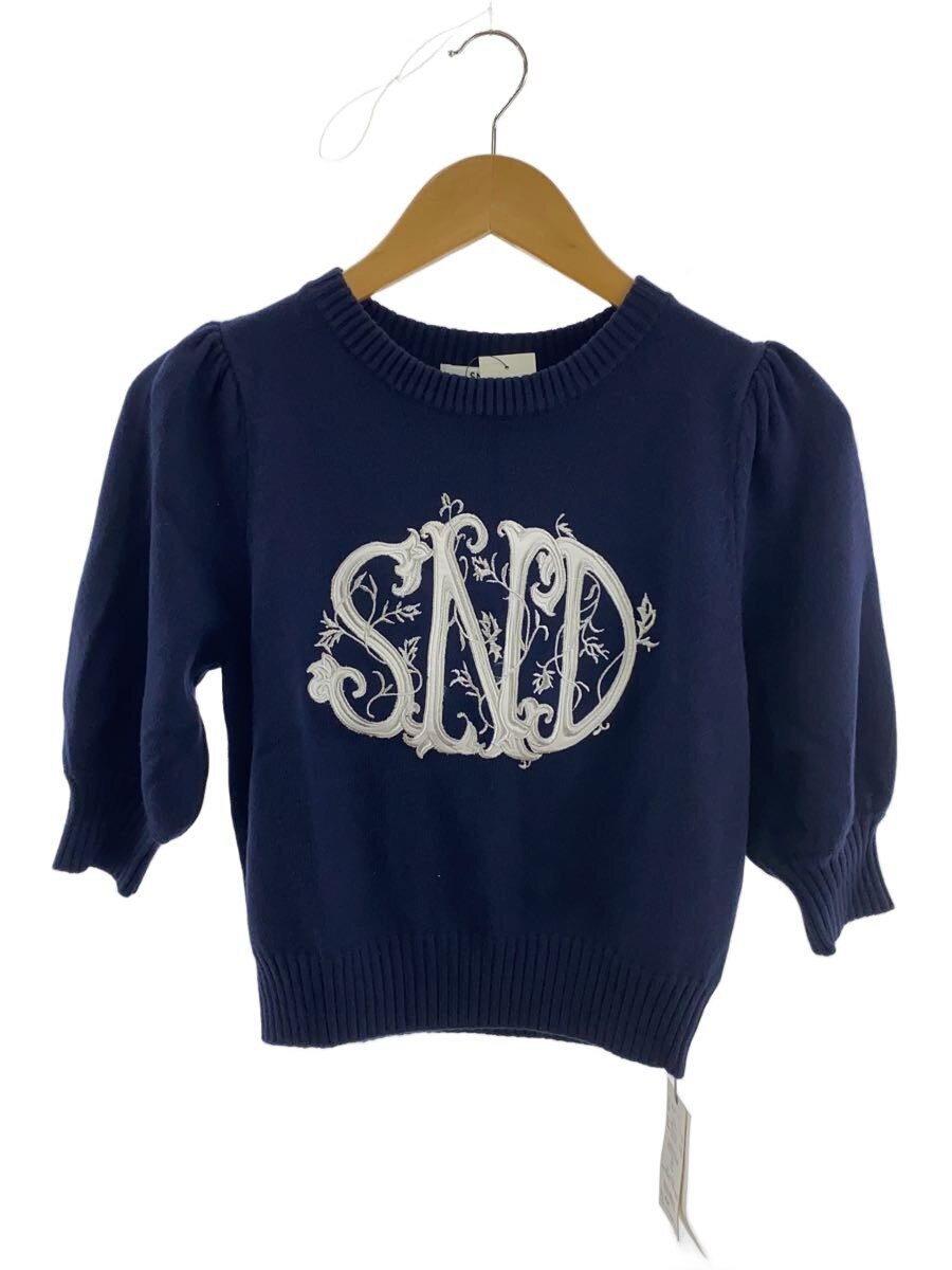 【中古】SNIDEL◆編み物・スウェーター(薄っぺら)/FREE/人絹/NVY/SWNT241157【レディースお召しもの】