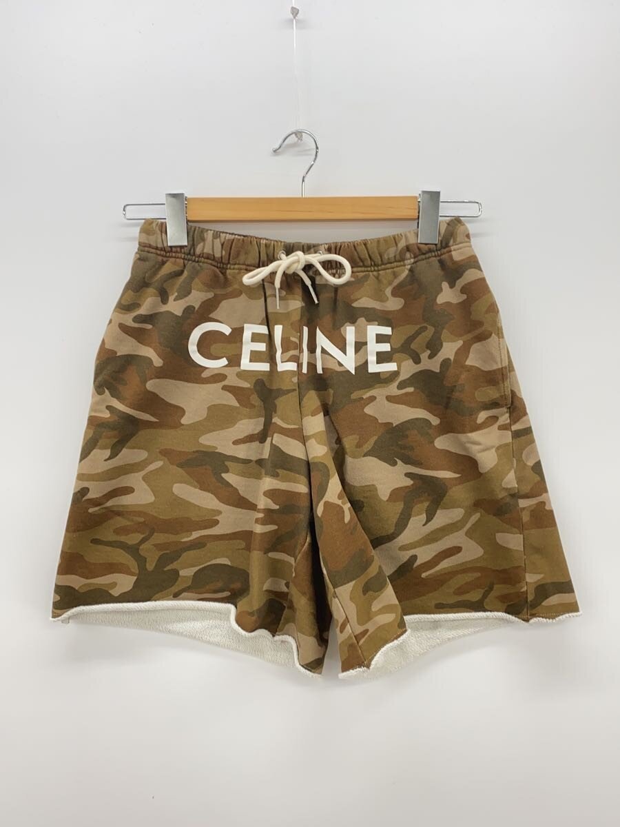 【中古】CELINE◆22SS/ロゴプリントショートパンツ/XS/綿織物/KHK/家鴨フラ/2Z156247Q//【メンズウェア】
