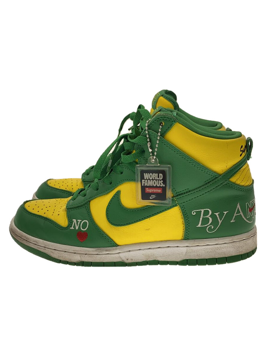 【中古】NIKE◆DUNK HIGH OG QS_ダンク ご機嫌 一風変わった クイックストライク/26.5糎/YLW【シューズ】