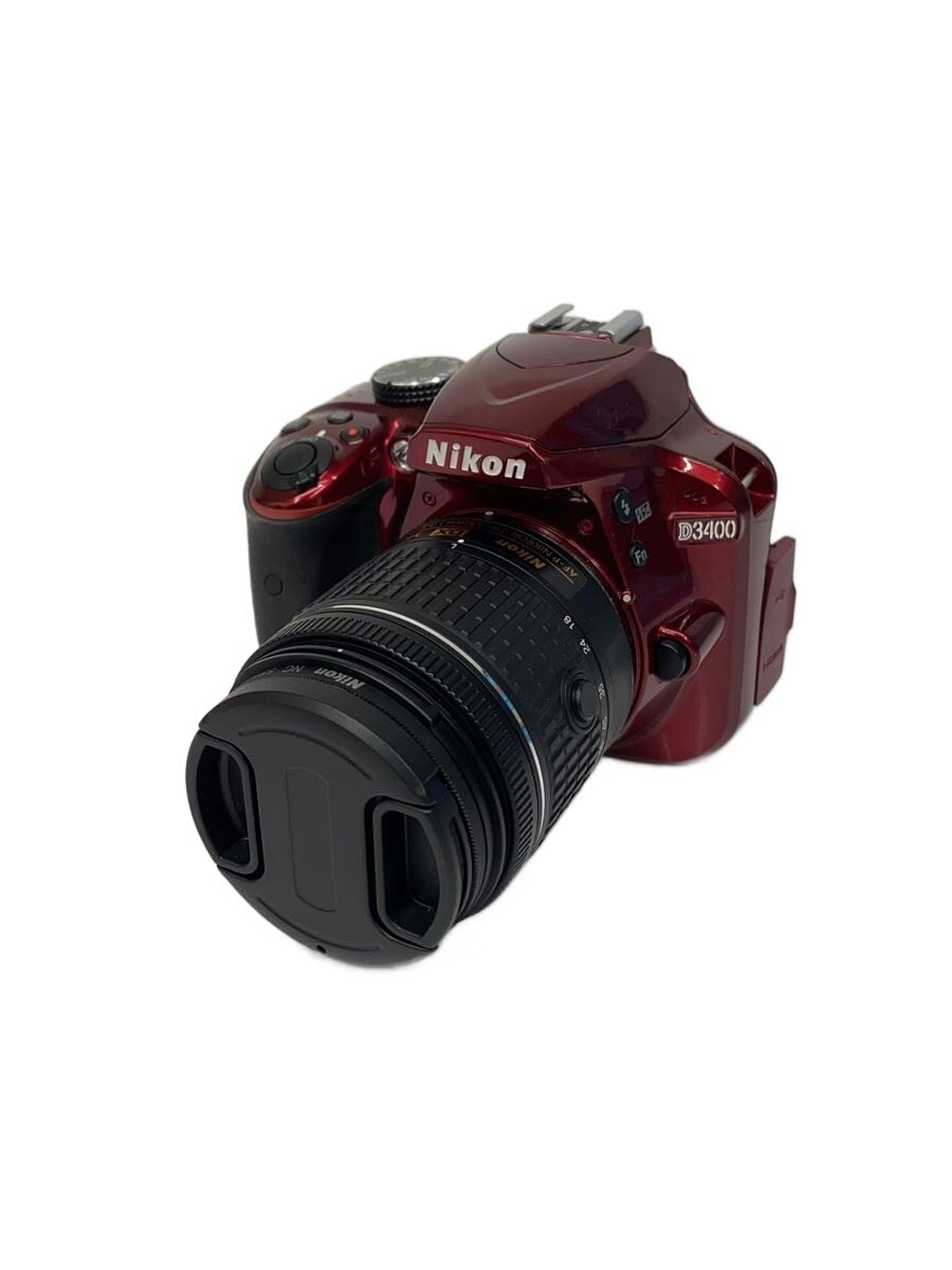 【中古】Nikon◆デジタル一眼写真機 D3400 ダブルズームキット [赤いこと]//【写真機】