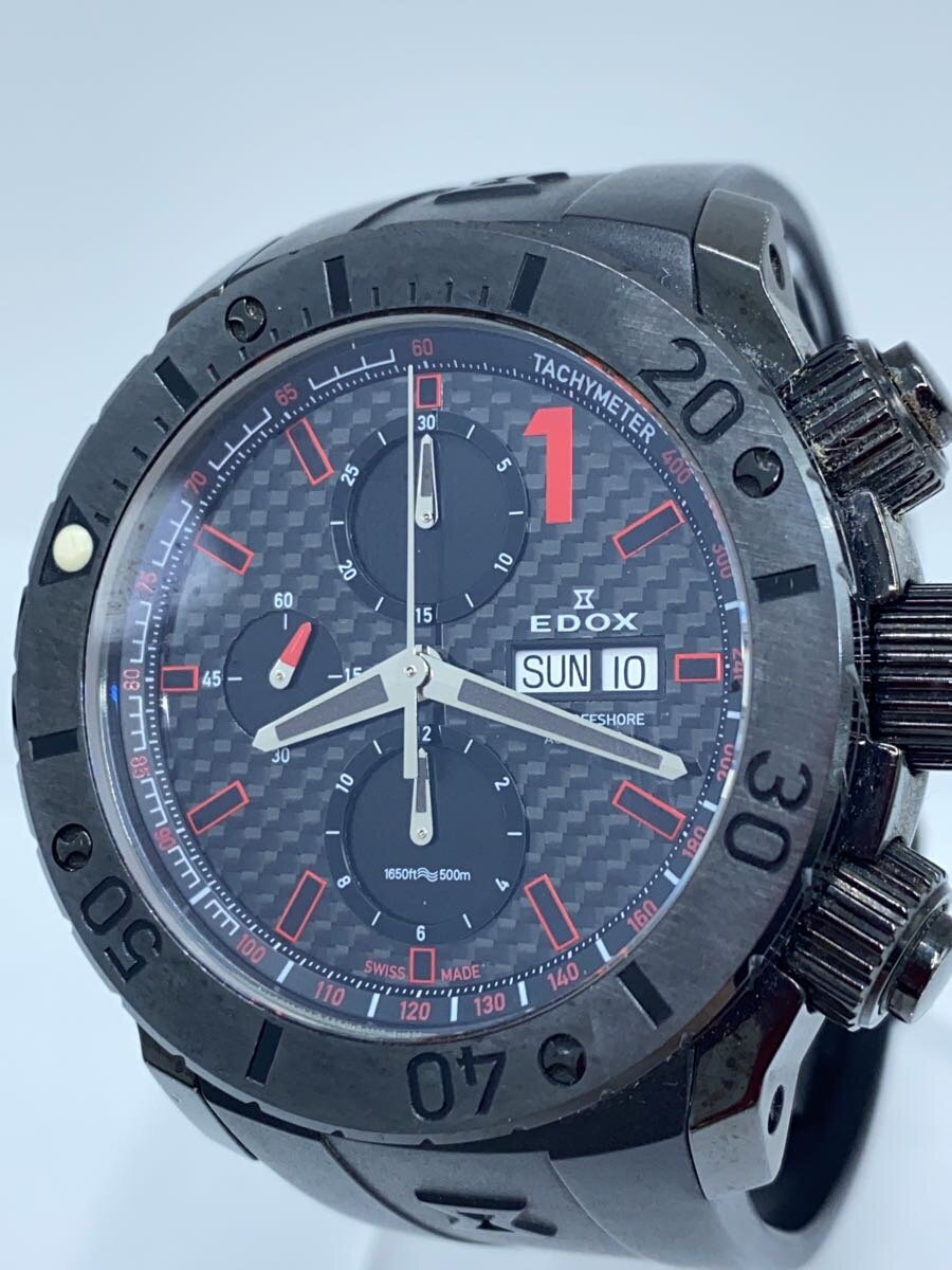【中古】EDOX◆腕時計/デジタル/ラバー/BLK/BLK/01114【服飾雑貨他】｜2ｎｄ STREET 店