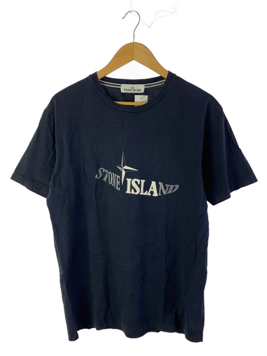 【中古】STONE ISLAND◆ティーシャツ/L/綿織物/BLK//【メンズウェア】