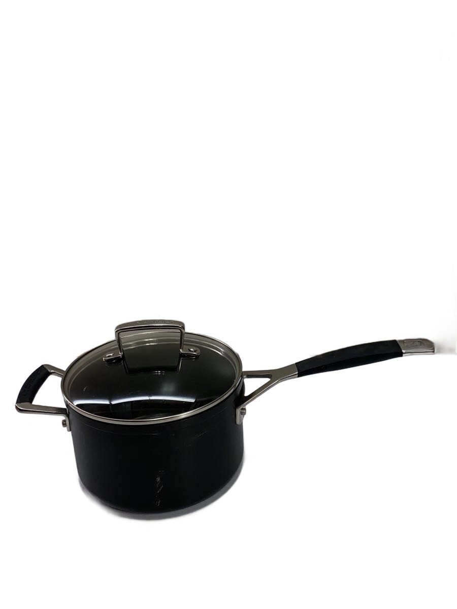 【中古】LE CREUSET◆鍋/サイズ:18cm/BLK【キッチン用品】