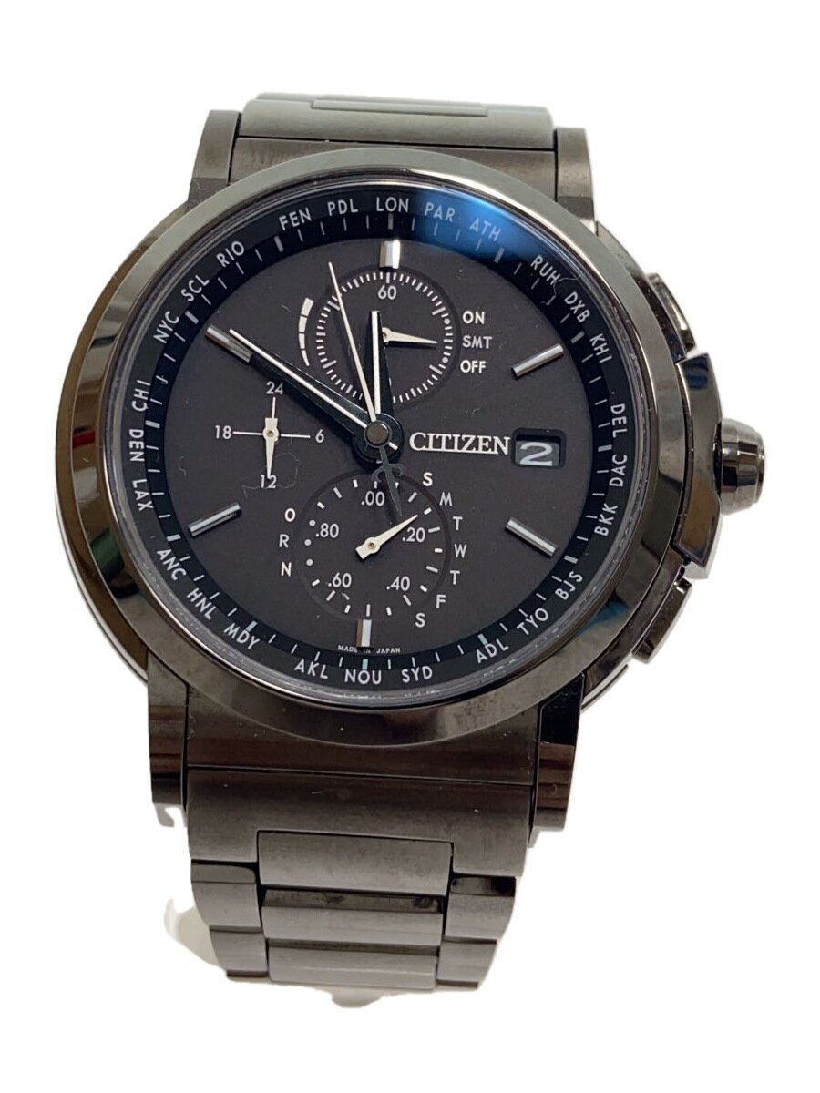 【中古】CITIZEN◆ソーラーウォッチ/アナログ/--/BLK/BLK/GN-4W-S【服飾雑貨他】