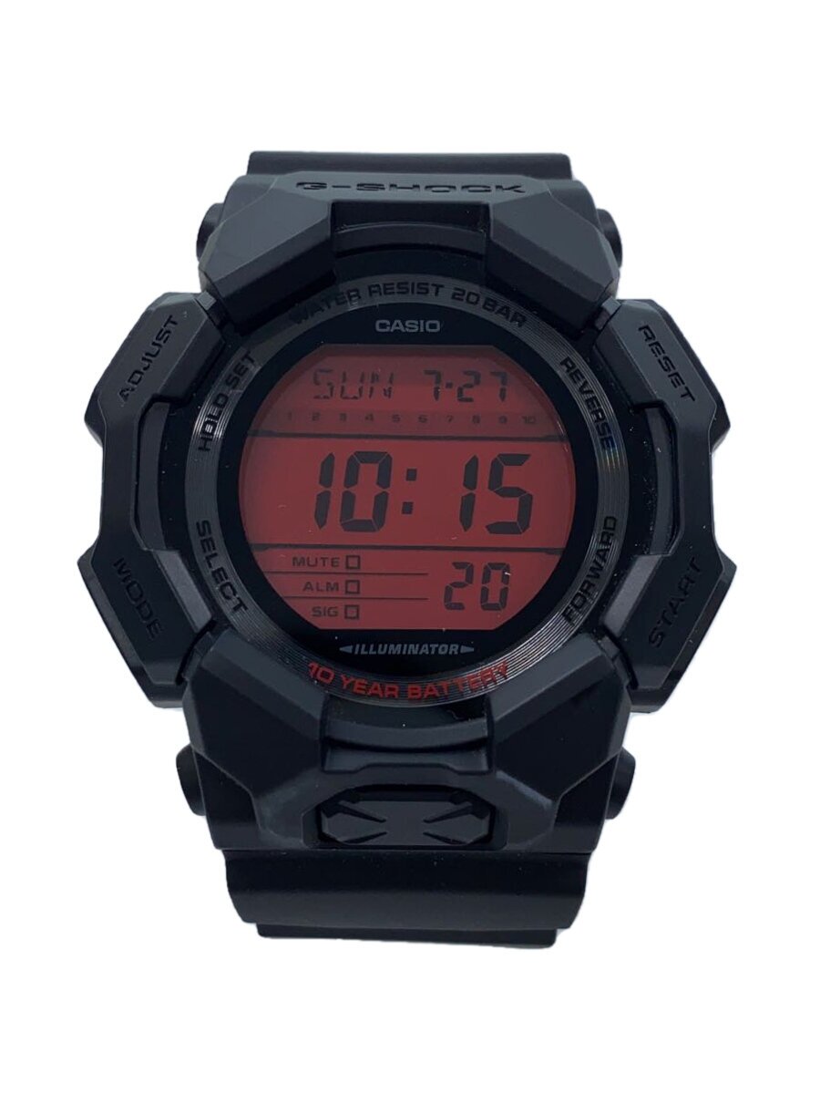 【中古】CASIO◆石英ウオッチ_G-SHOCK/デジタル/天然ゴム/赤いこと/黒いこと/GD-010BBR-1JF【服飾雑貨他】