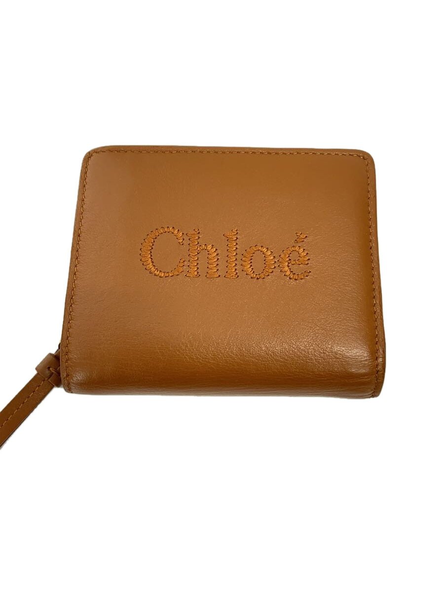 【中古】Chloe◆2つ折り紙入れ/なめし革/BRW/レディース【服飾雑貨他】