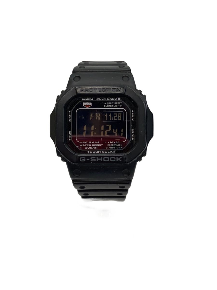 【中古】CASIO◆石英ウオッチ・G-SHOCK/デジタル/天然ゴム/BLK/BLK/SS【服飾雑貨他】