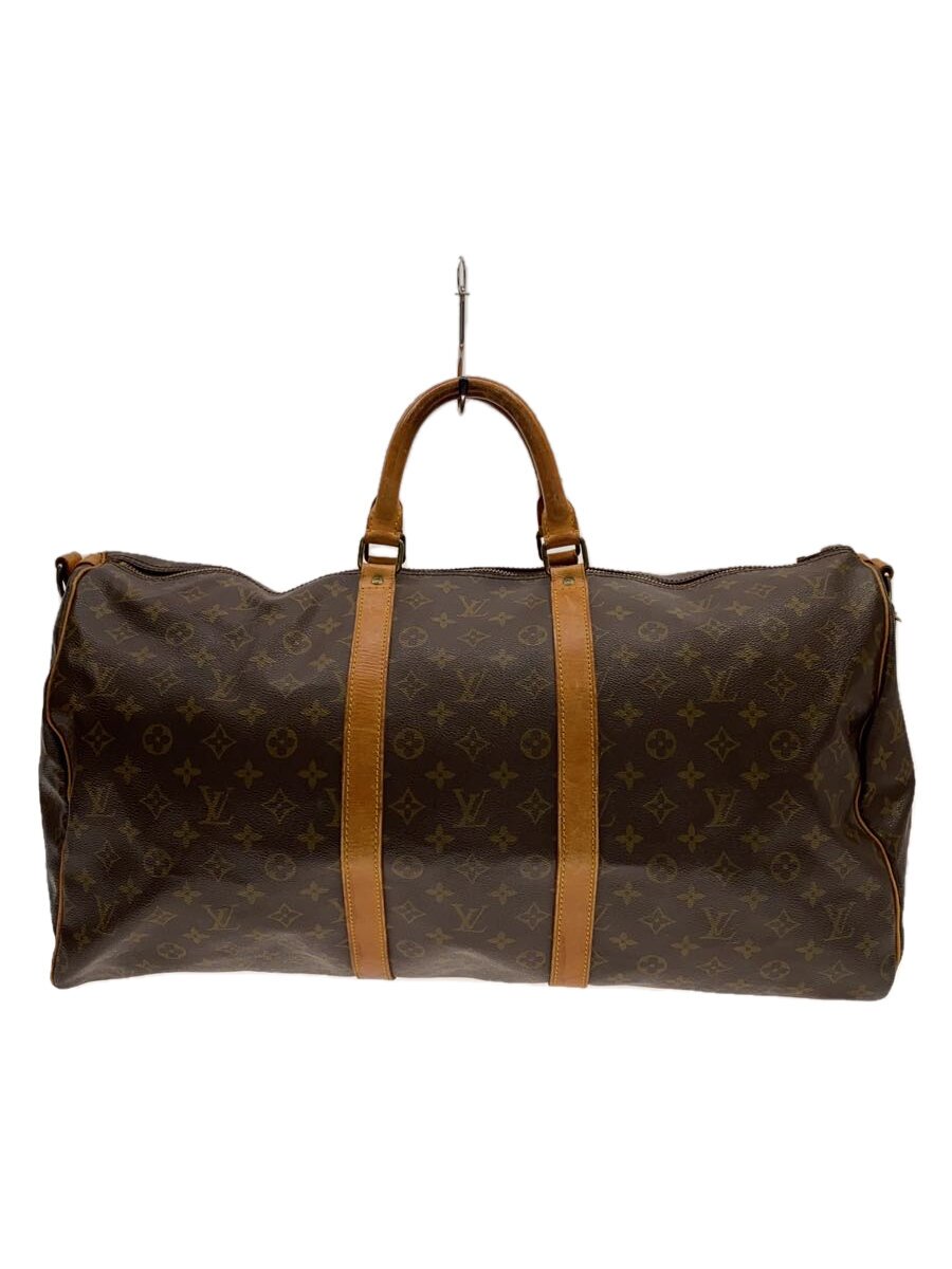 【中古】LOUIS VUITTON◆キーポル・バンドリエール55_モノグラム・帆布_BRW/PVC/BRW【御徒面子】