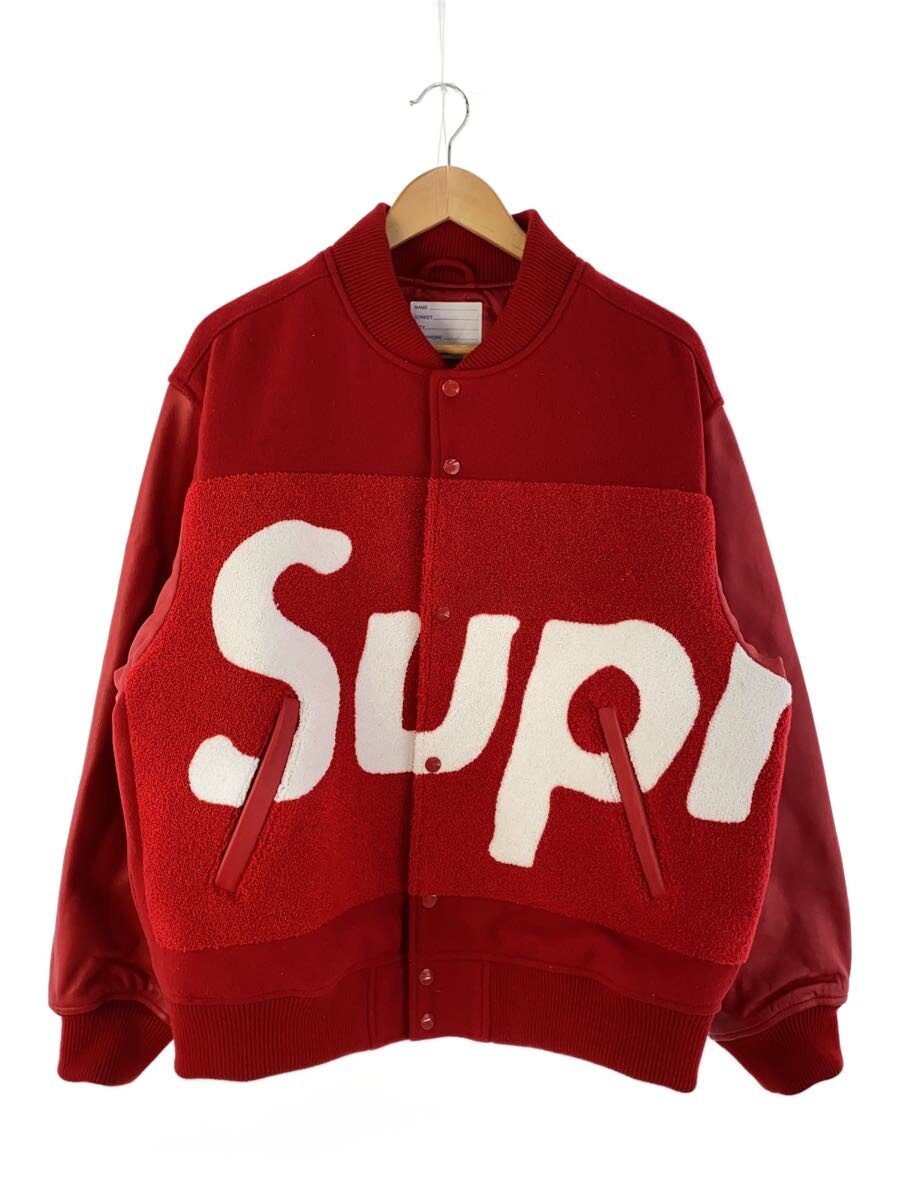 【中古】Supreme◆スタジャン/L/ウール/RED/24SS/Big Logo Chenille Varsity Jacket【メンズウェア】|2nd STREET 店