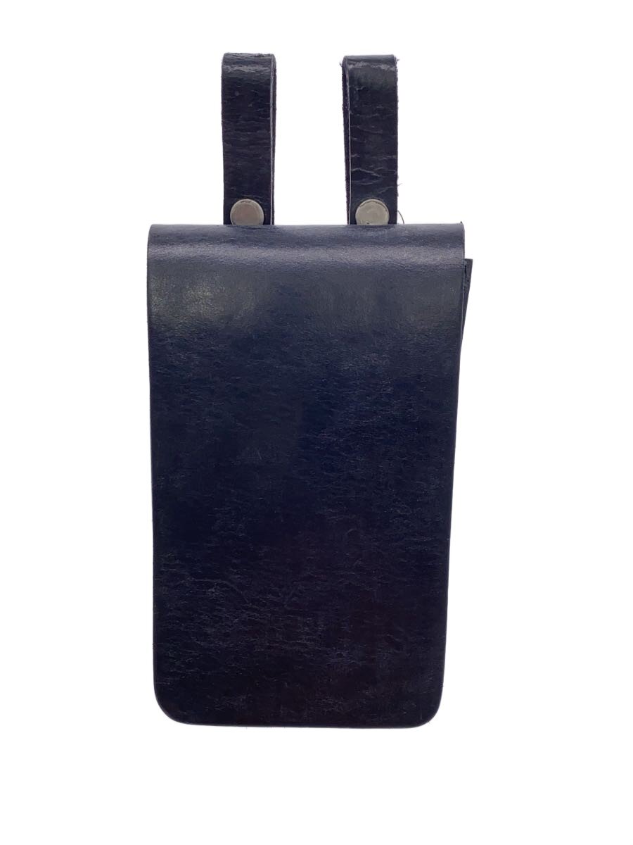 【中古】合切袋/なめし革/BLK/無地【御徒面子】