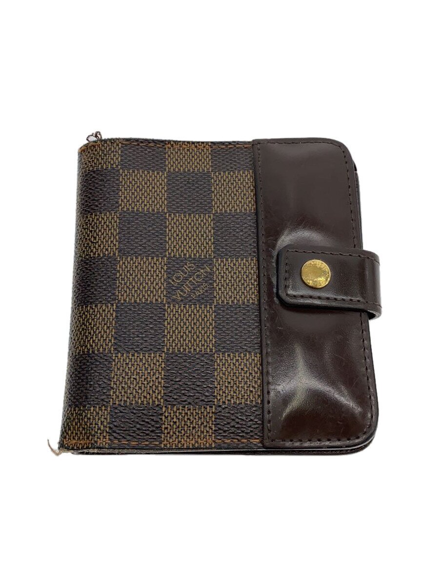 【中古】LOUIS VUITTON◆コンパクト・ジップ_ダミエ・エベヌ_BRW/PVC/BRW/メンズ【服飾雑貨他】｜2ｎｄ STREET 店
