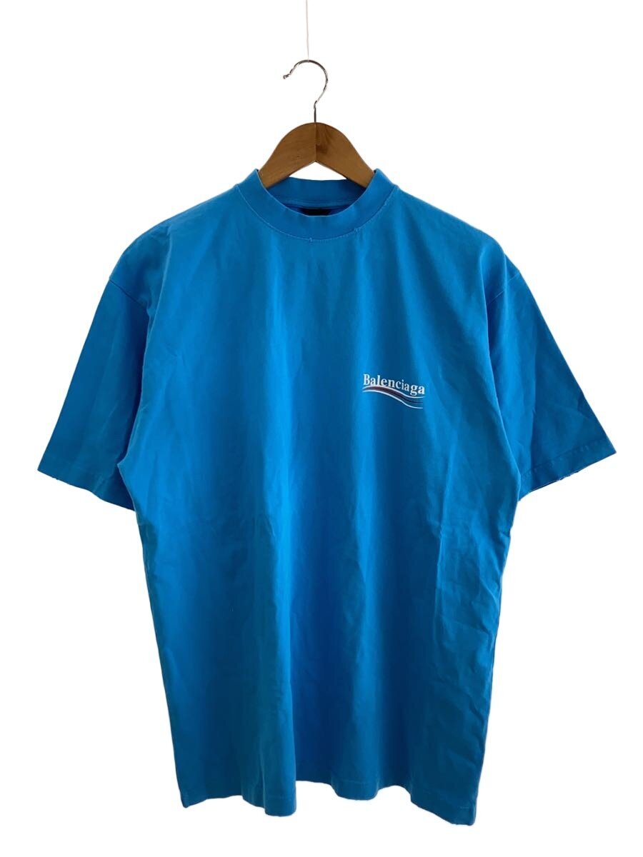 【中古】BALENCIAGA◆22AW/Political Campaign Logo TTプルオーバー/XXS/綿織物/BLU/641675 TNVG5【メンズウェア】