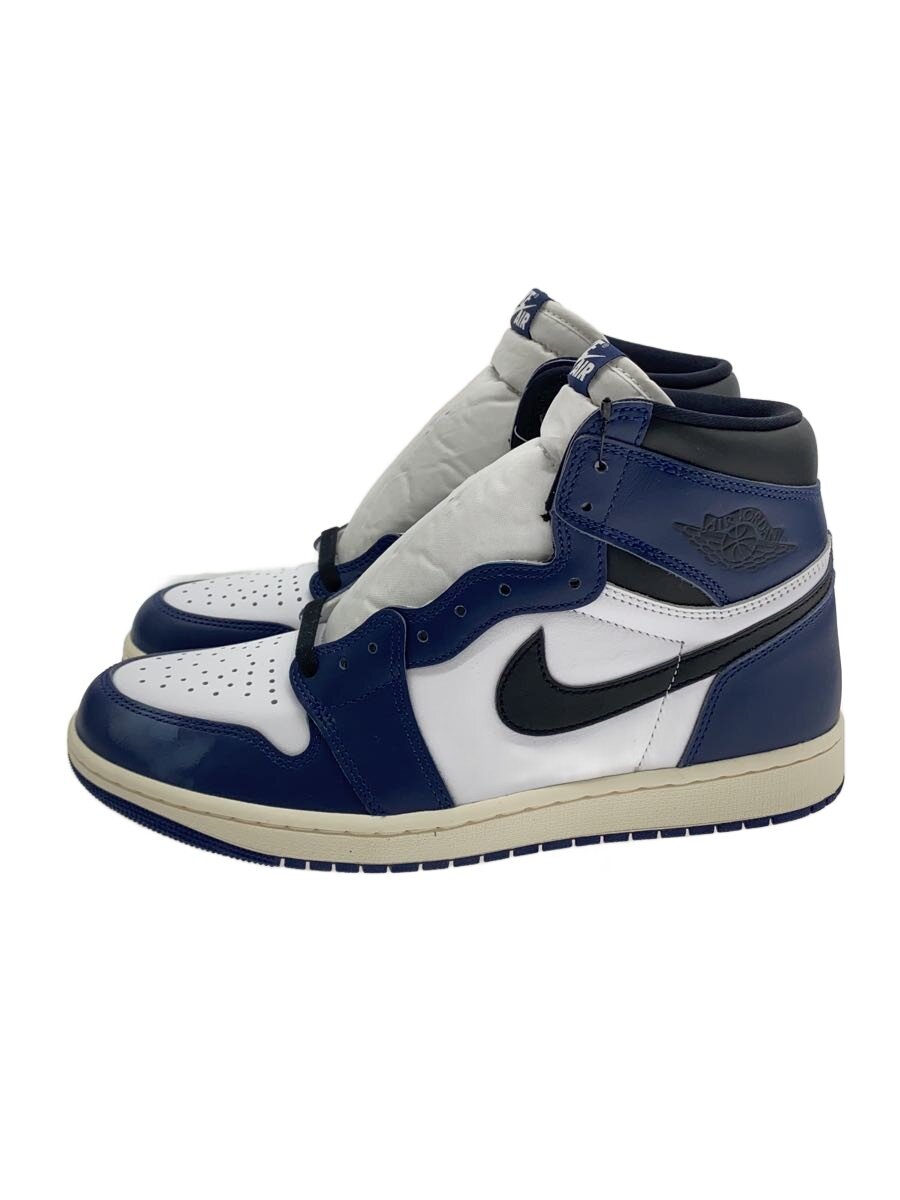 【中古】NIKE◆AIR JORDAN 1 RETRO HIGH OG_大気圏 ジョーダン 1 HIGH OG/28.5糎/NVY【シューズ】