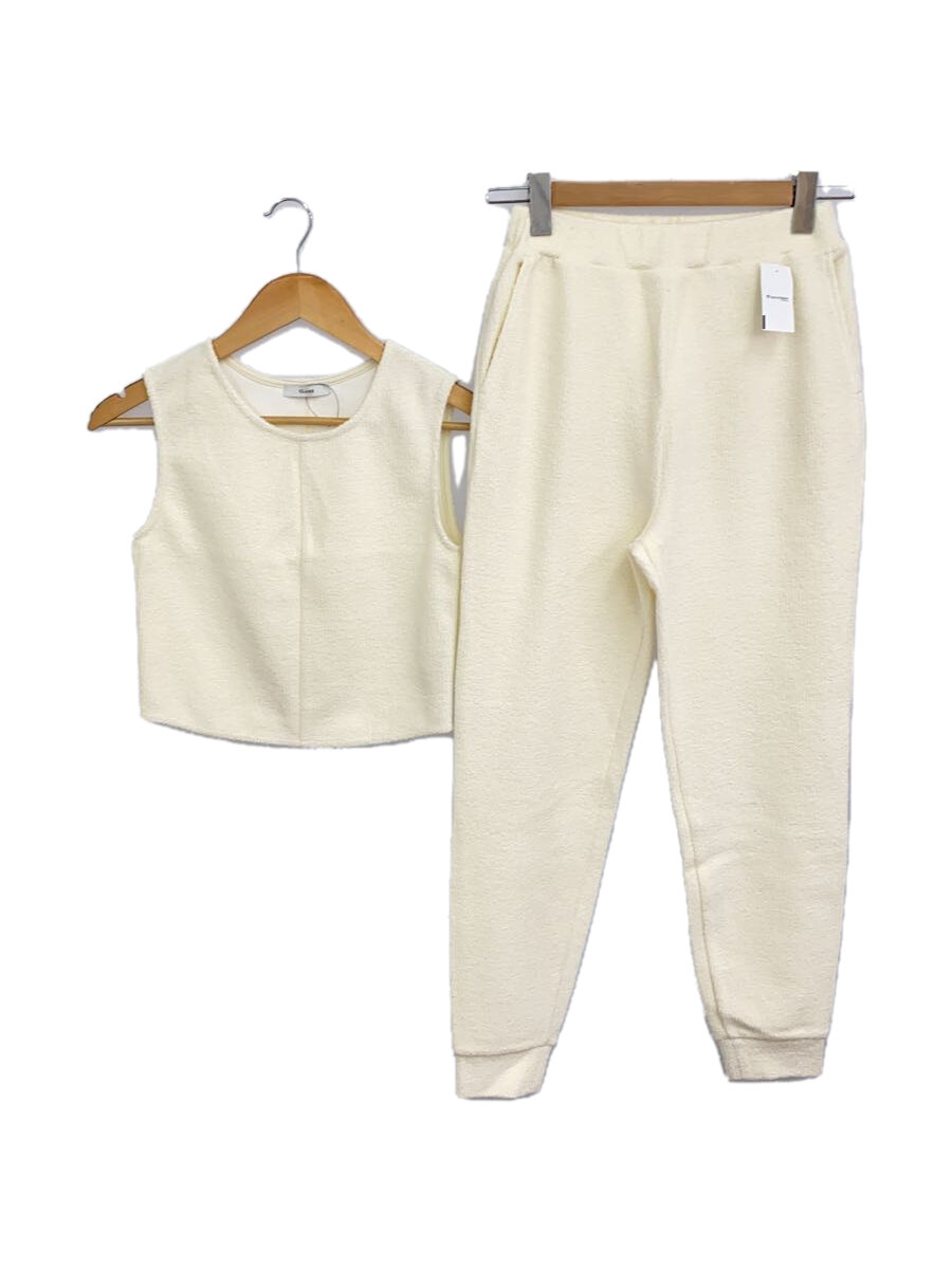 【中古】CLANE◆LATCHPILEセットアップ/1/ポリエステル/WHT/無地/16112-5152/? NULL ?【レディース御召しもの】