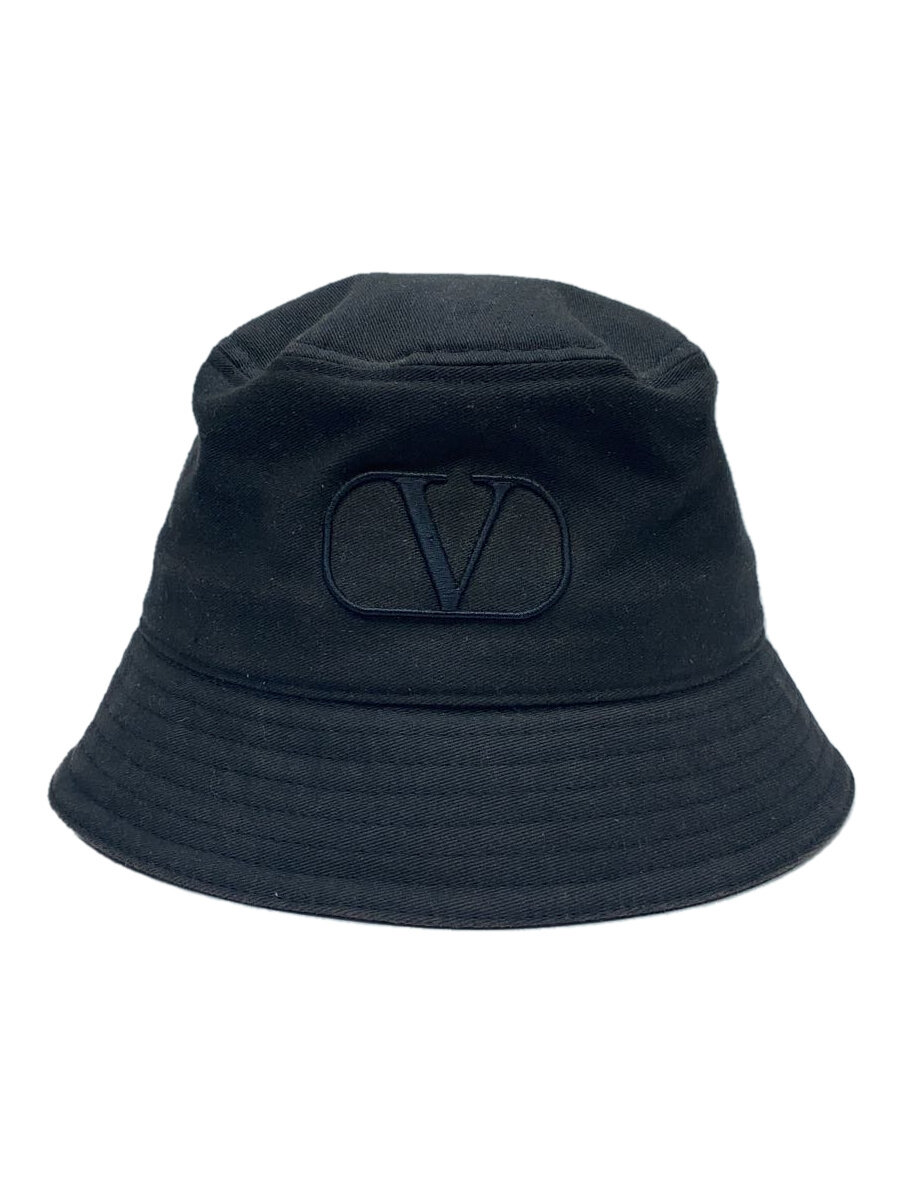 【中古】VALENTINO◆22SS/名書き/Vロゴタイプ刺しゅう/井戸釣瓶かぶり笠/57/BLK/XY2HGA11HCY/イタリア製//【服飾雑貨他】