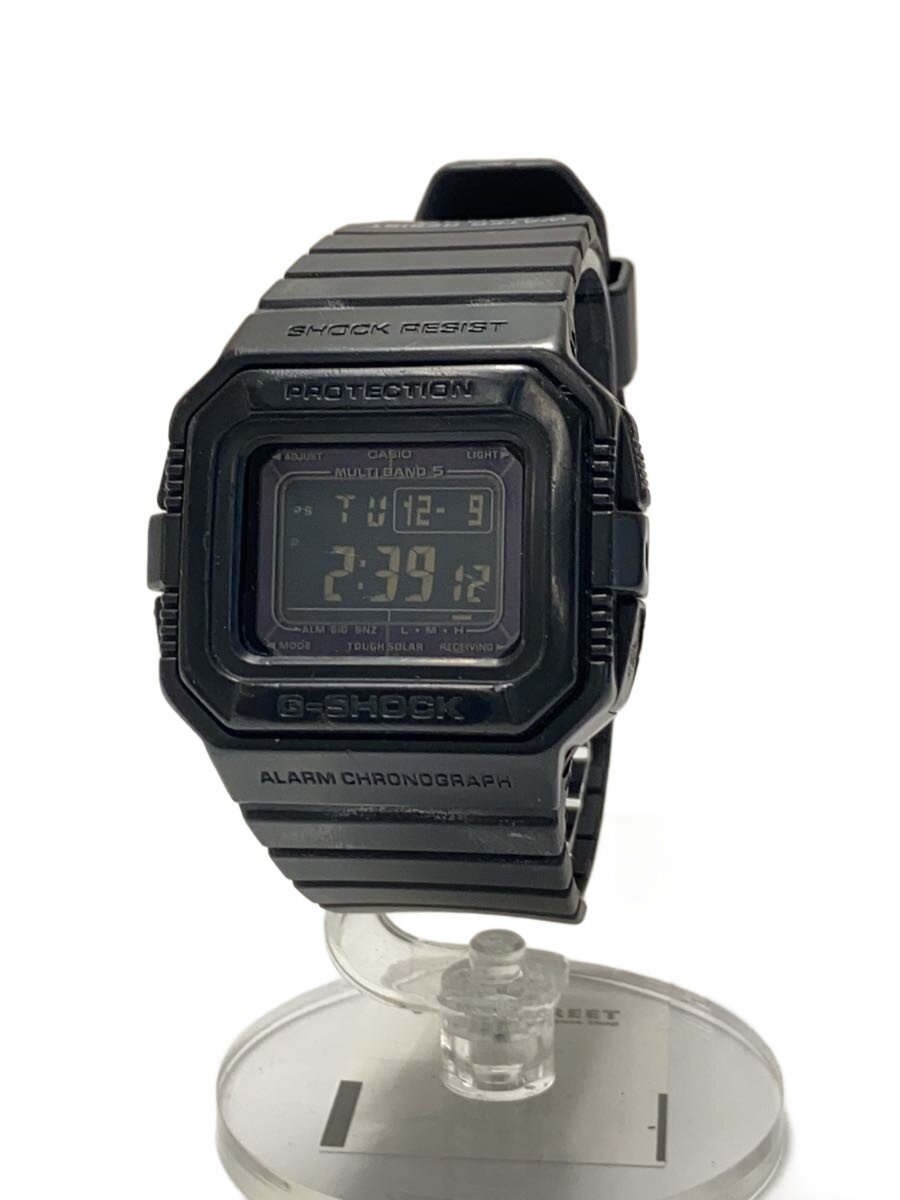 【中古】CASIO◆ソーラーウォッチ・G-SHOCK/デジタル/思われ人/BLK/BLK【服飾雑貨他】