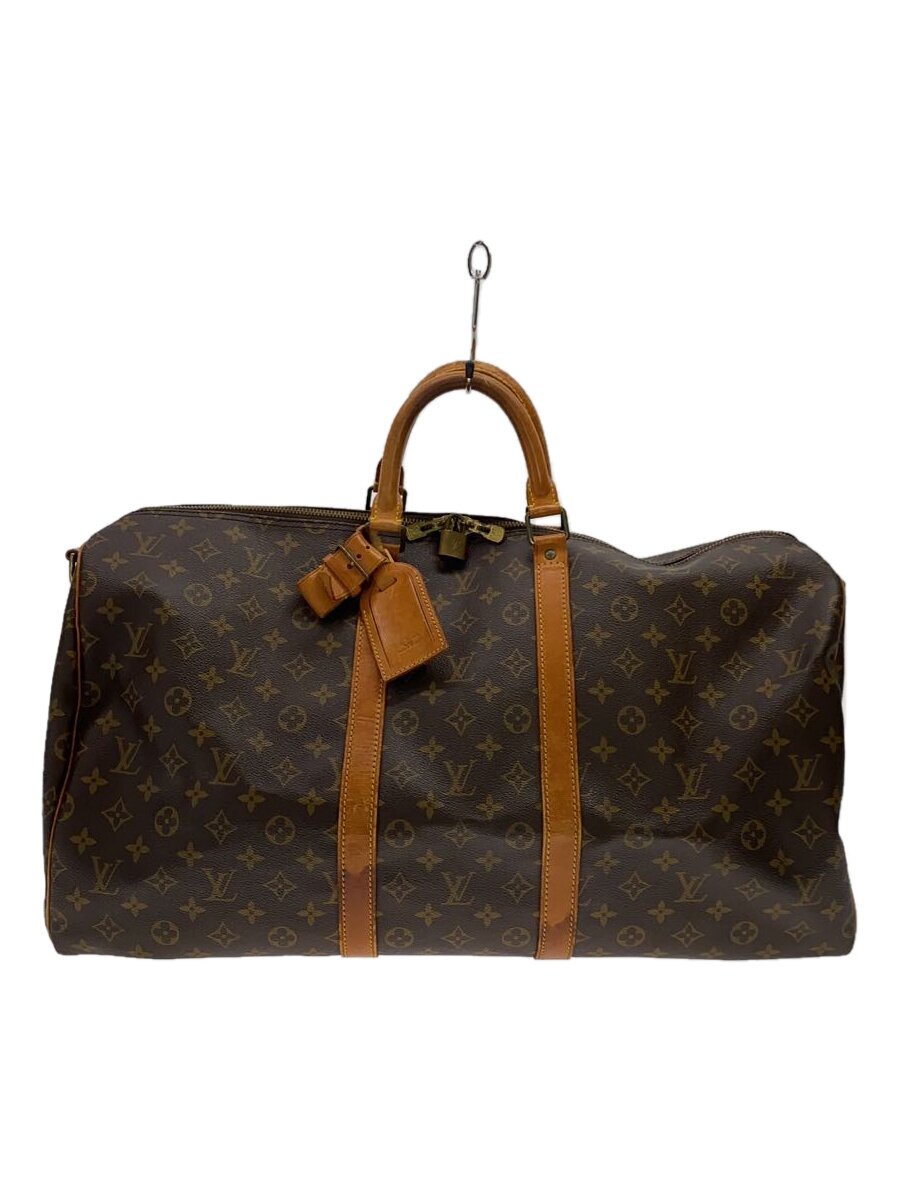 【中古】LOUIS VUITTON◆キーポル・バンドリエール55_モノグラム・帆布_BRW/PVC/BRW【御徒面子】