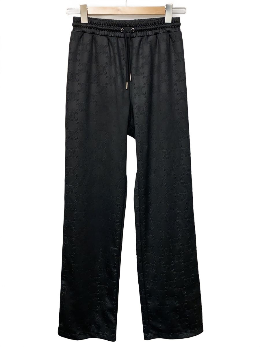 【中古】CELINE◆トリオンフ トラックスーツパンツ/XS/ポリエステル/BLK/総柄/RP00H978Z//【レディース御召しもの】