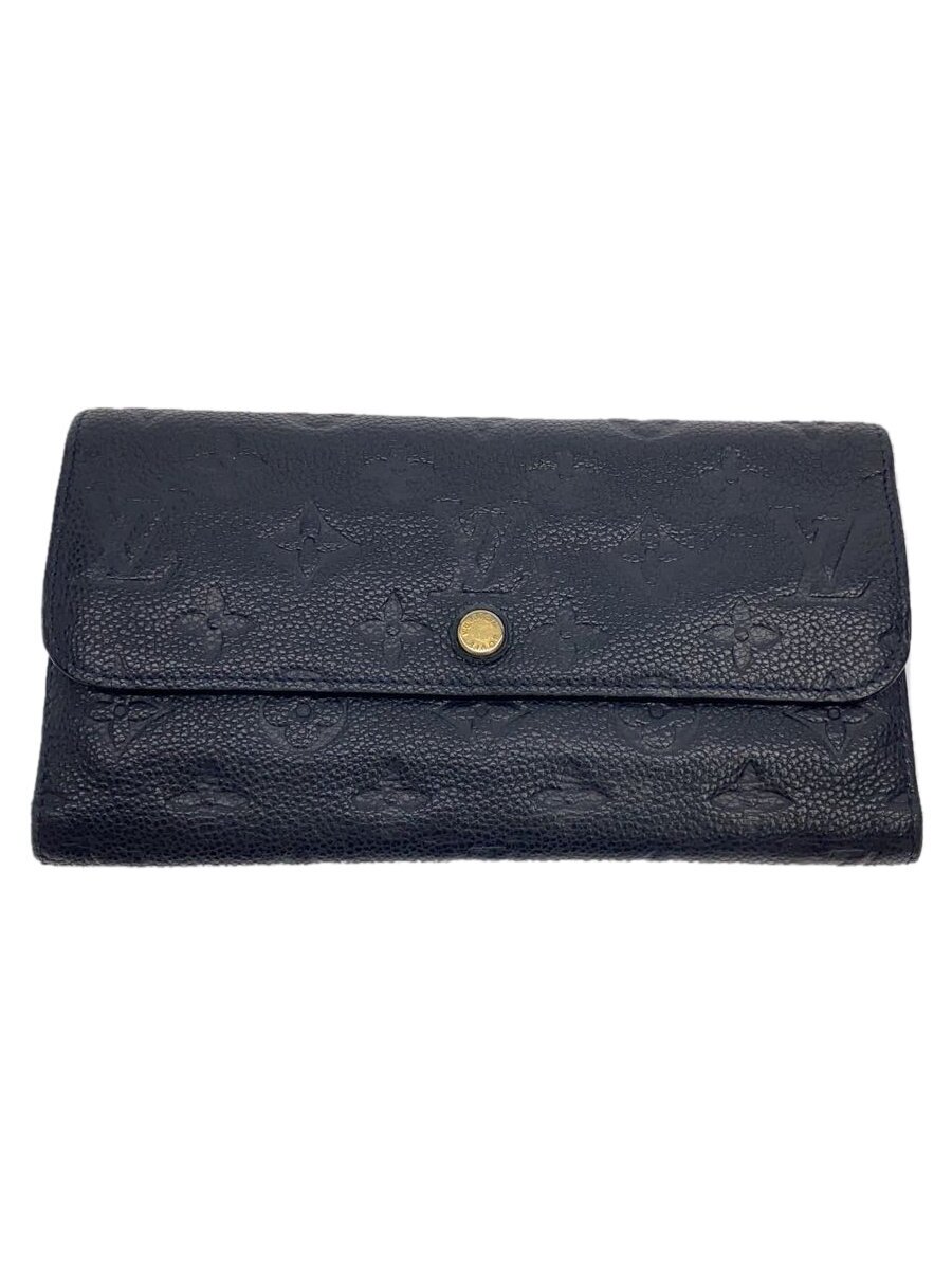 【中古】LOUIS VUITTON◆ポルト・フォイユ・ヴィルトゥオーズ_モノグラム・アンプラント_BLK/レザー/BLK/総柄/メンズ【服飾雑貨他】