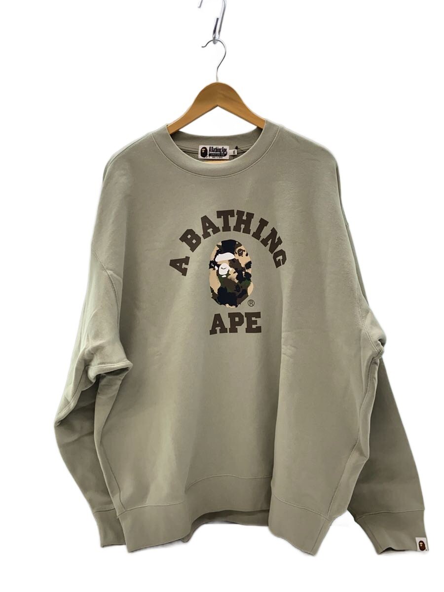 【中古】A BATHING APE◆MAP CAMO COLLEGE RELAX FIT CREWNECK SWEATSHIRT/001SWL301311M【メンズウェア】