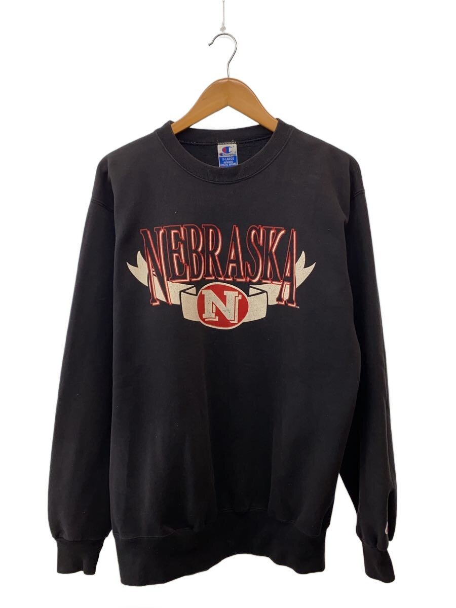 【中古】Champion◆流汗/XL/綿織物/BLK/刷り上げる【メンズウェア】